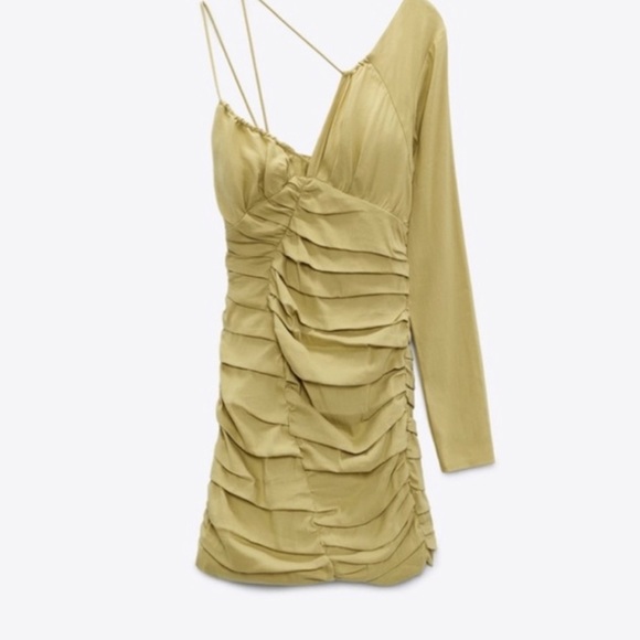 Zara Dresses & Skirts - ZARA Drapes One Asymmetric Dress Size XS